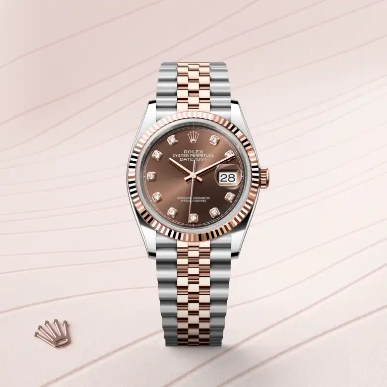 Rolex Datejust 36 in 36 mm oystersteel and everose gold, M126231-0053 - Cooke & Kelvey