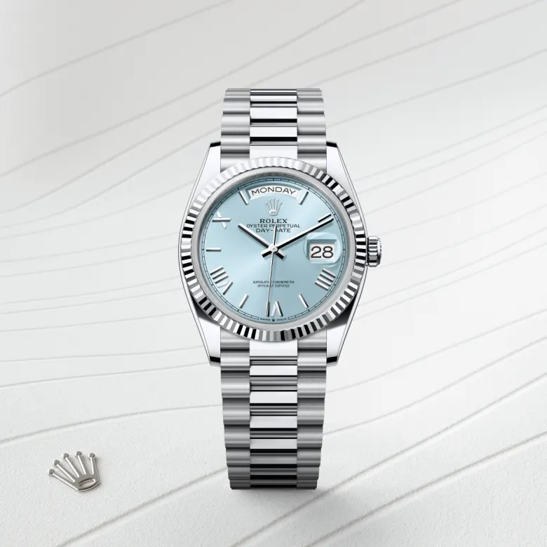 Rolex Day-Date in 36 mm platinum, M128236-0018 - Cooke & Kelvey
