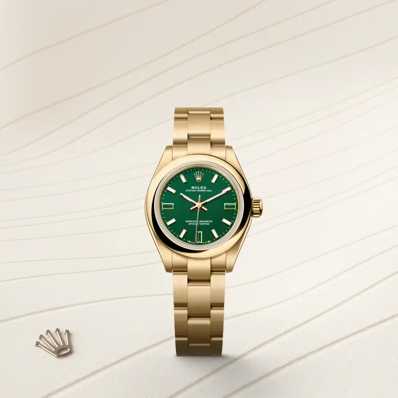 Rolex Oyster Perpetual 28 in 28 mm yellow gold, M276208-0002 - Cooke & Kelvey