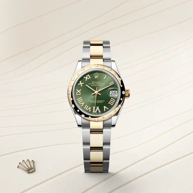 Rolex Datejust 31 in 31 mm oystersteel yellow gold and diamonds, M278343RBR-0015 - Cooke & Kelvey