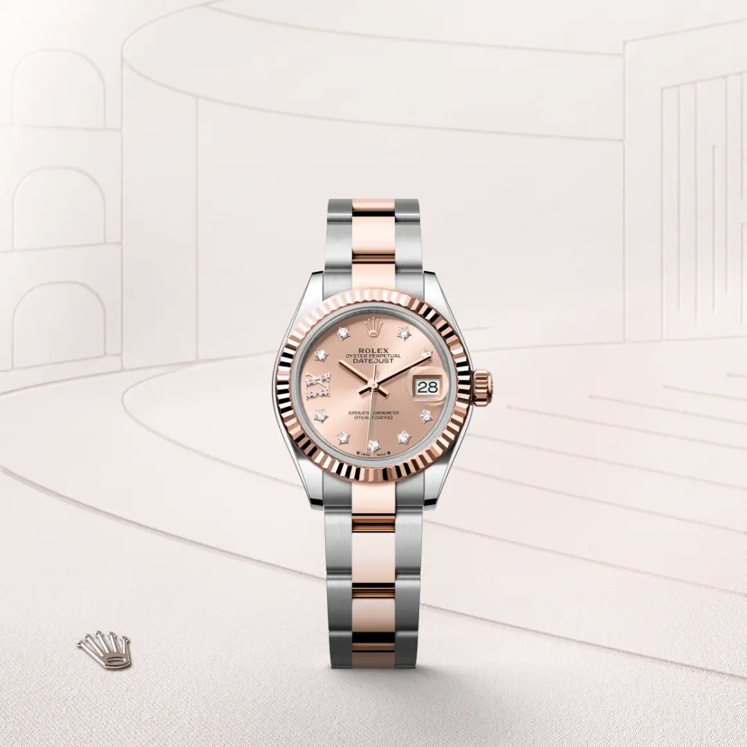 Rolex Lady-Datejust in 28 mm oystersteel and everose gold, M279171-0028 - Cooke & Kelvey