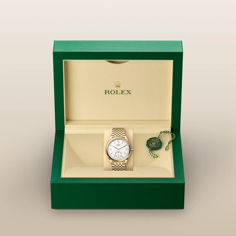 Rolex 1908 in 39 mm 18ct yellow gold polished finish, M52508-0008 - Cooke & Kelvey