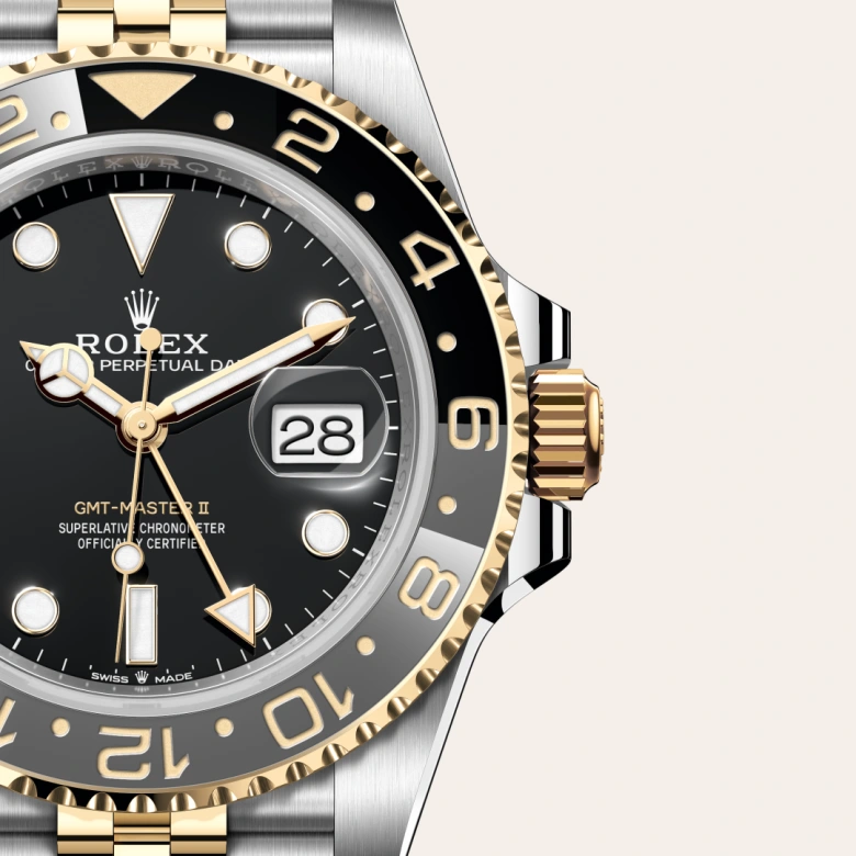 Rolex GMT-Master II in 40 mm oystersteel and yellow gold, M126713GRNR-0001 -Cooke & Kelvey