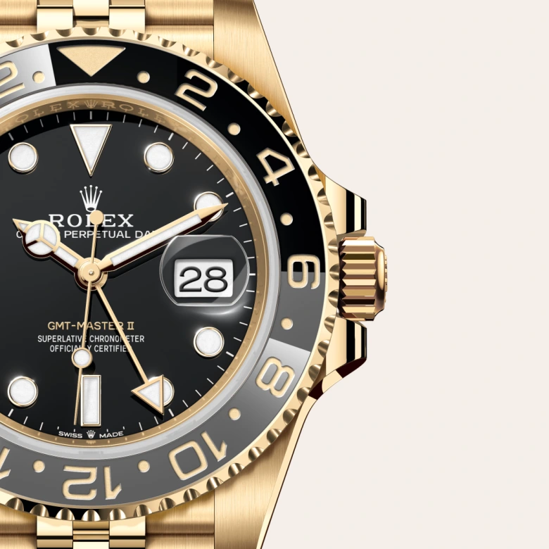 Rolex GMT-Master II in 40 mm yellow gold, M126718GRNR-0001 - Cooke & Kelvey