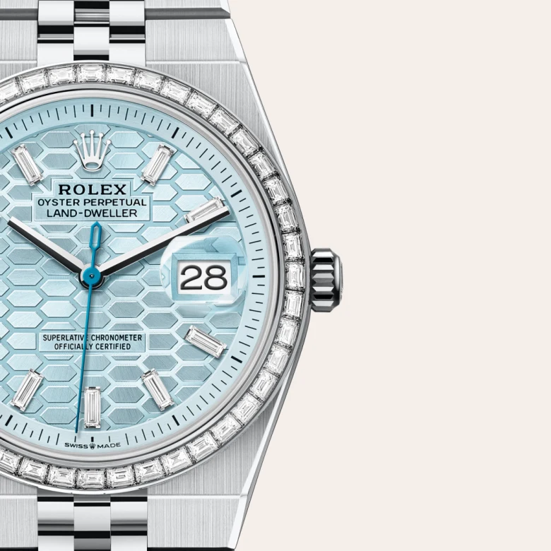 Rolex Land-Dweller 36 in 36 mm platinum and diamonds, M127286TBR-0001 -  Cooke & Kelvey