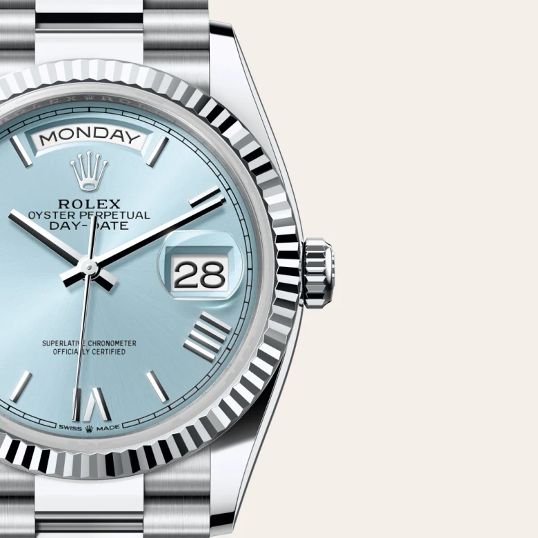 Rolex Day-Date in 36 mm platinum, M128236-0018 - Cooke & Kelvey