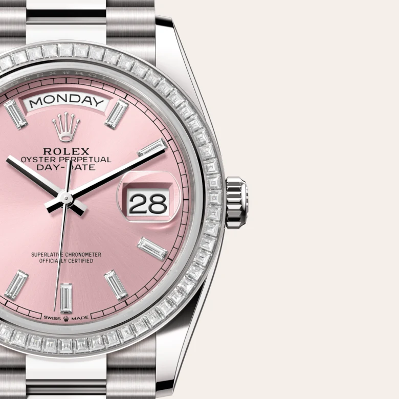 Rolex Day-Date in 36 mm, white gold and diamonds - M128399TBR-0029 Cooke & Kelvey