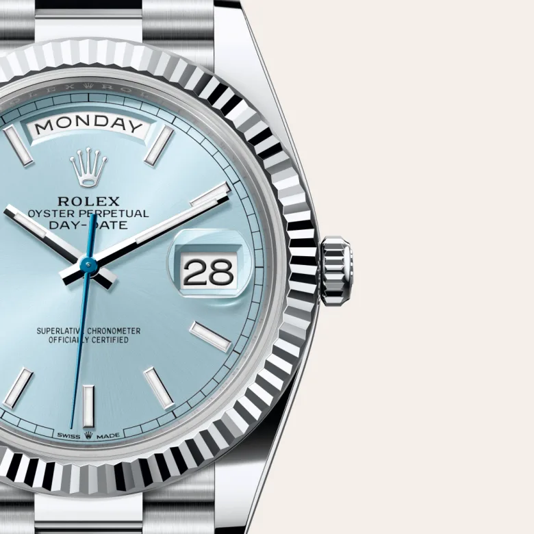 Rolex Day-Date 40 in 40 mm platinum, M228236-0018 - Cooke & Kelvey