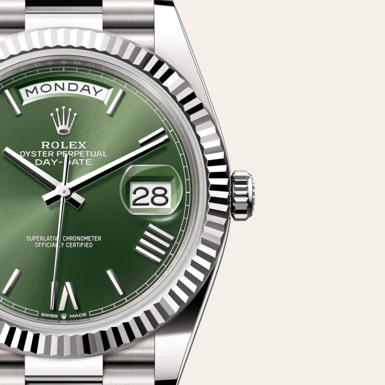 Rolex Day-Date 40 in 40 mm white gold, M228239-0033 - Cooke & Kelvey