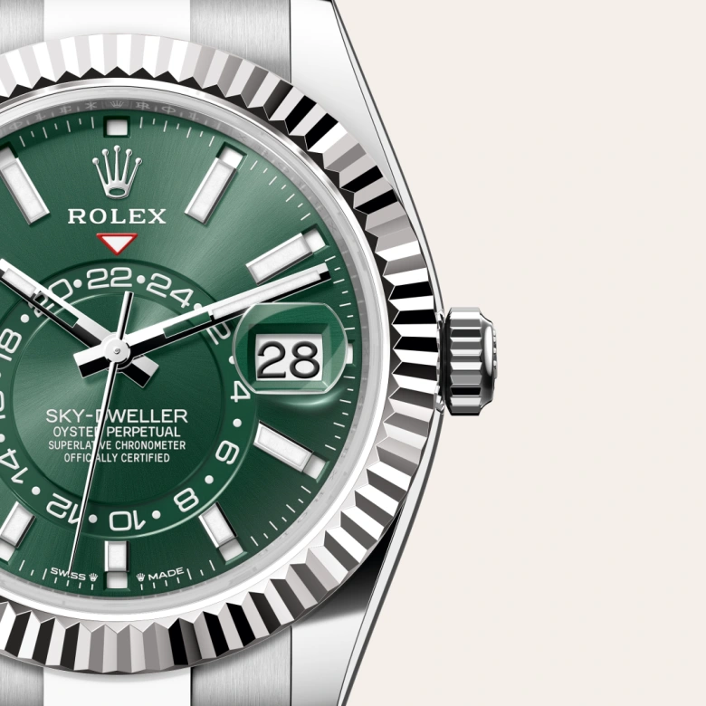 Rolex Sky-Dweller in 42 mm oystersteel and white gold, M336934-0001 - Cooke & Kelvey