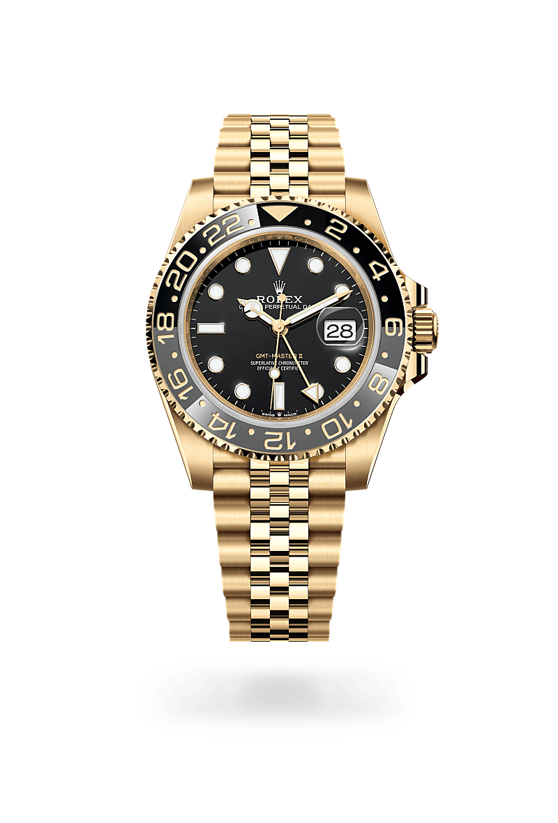 Rolex GMT-Master II in 40 mm yellow gold, M126718GRNR-0001 - Cooke & Kelvey