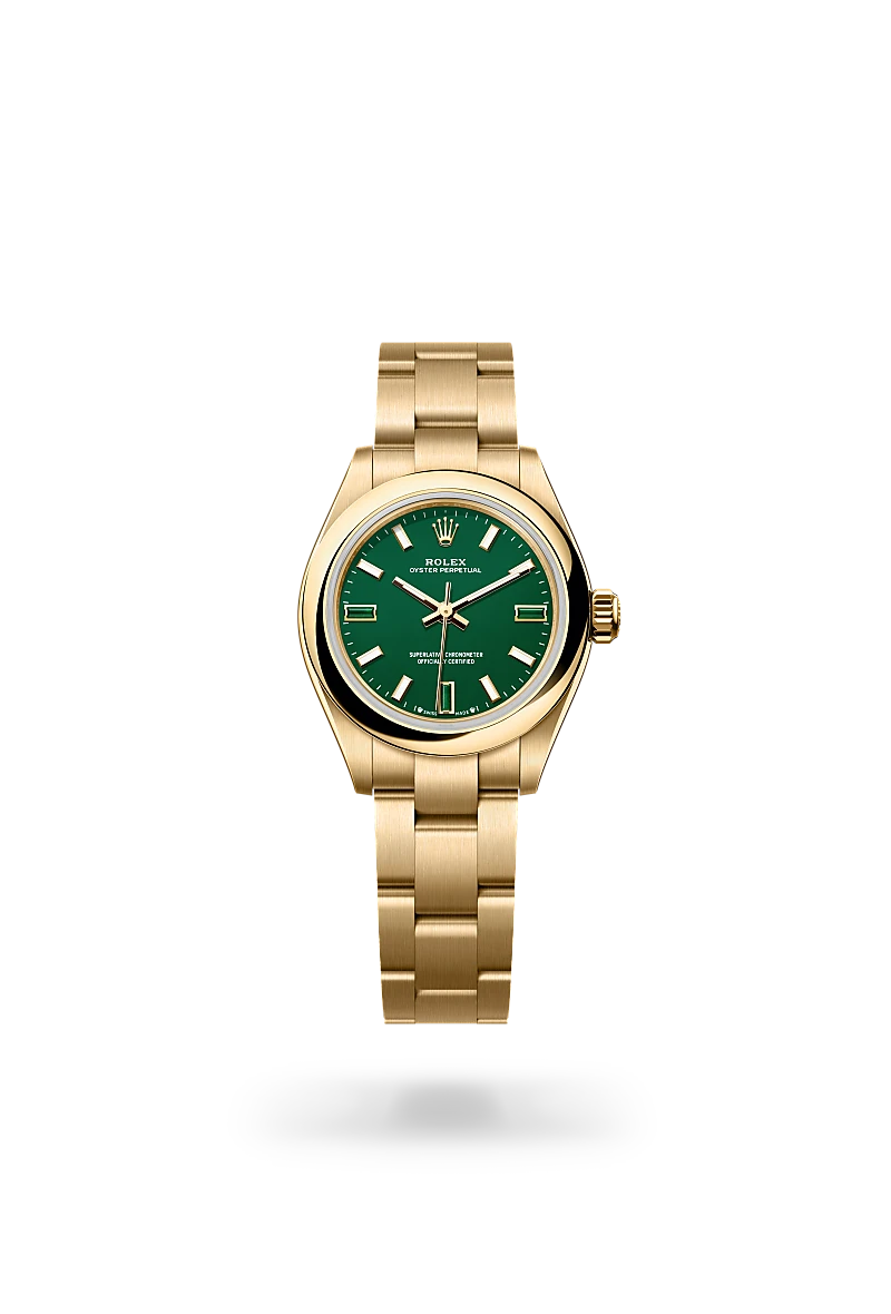 Rolex Oyster Perpetual 28 in 28 mm yellow gold, M276208-0002 - Cooke & Kelvey