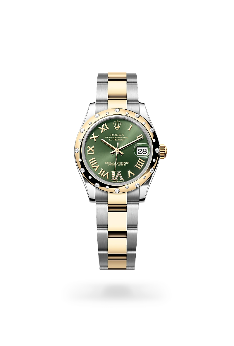 Rolex Datejust 31 in 31 mm oystersteel yellow gold and diamonds, M278343RBR-0015 - Cooke & Kelvey