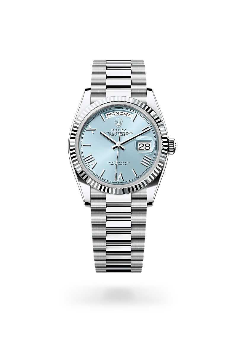 Rolex Day-Date in 36 mm platinum, M128236-0018 - Cooke & Kelvey