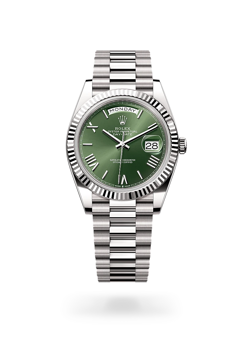 Rolex Day-Date 40 in 40 mm white gold, M228239-0033 - Cooke & Kelvey